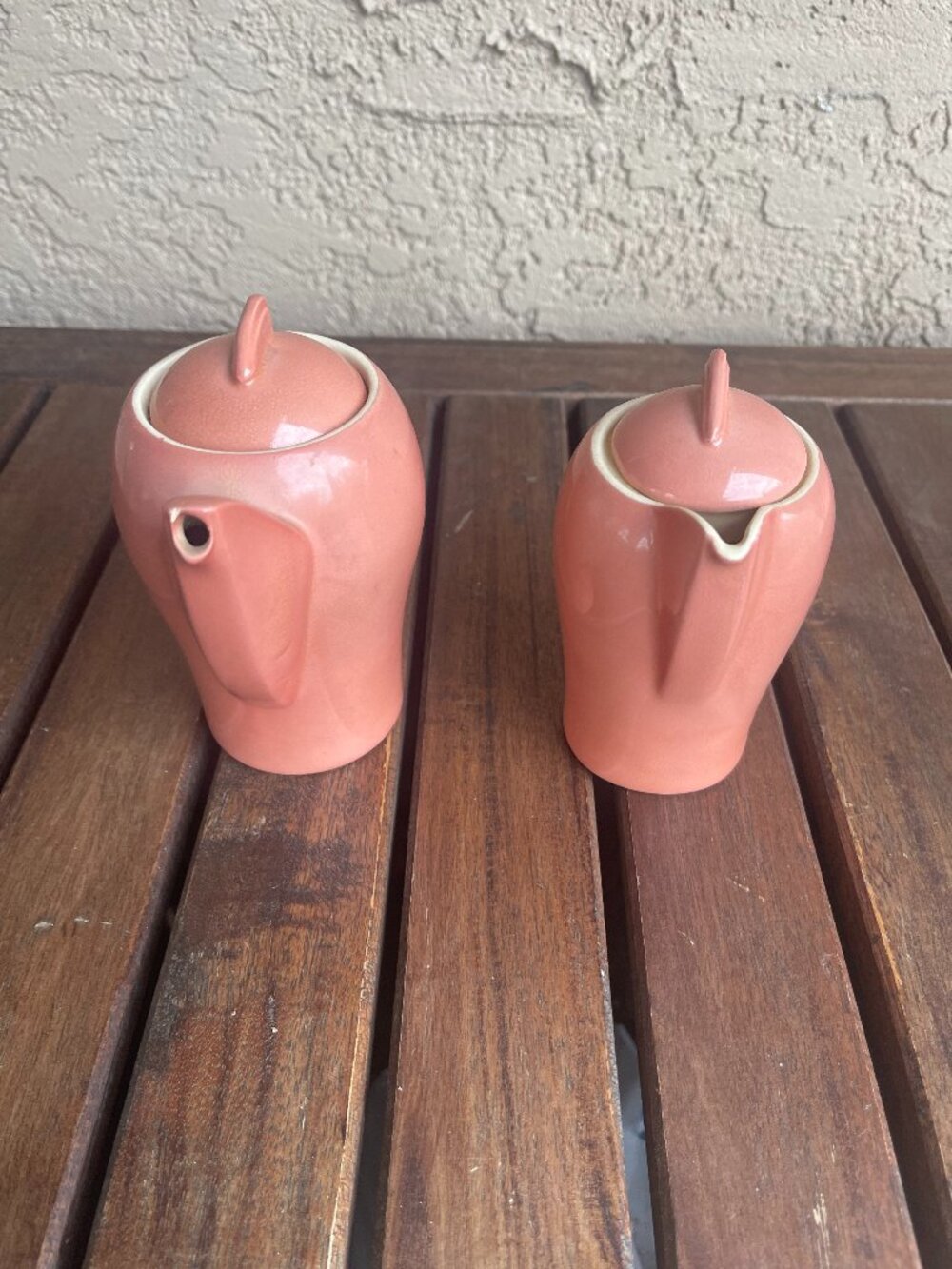 Art Deco Susie Cooper - Pink 2055 -Small Kestrel-shaped Hot Water Pot Coffee Pot